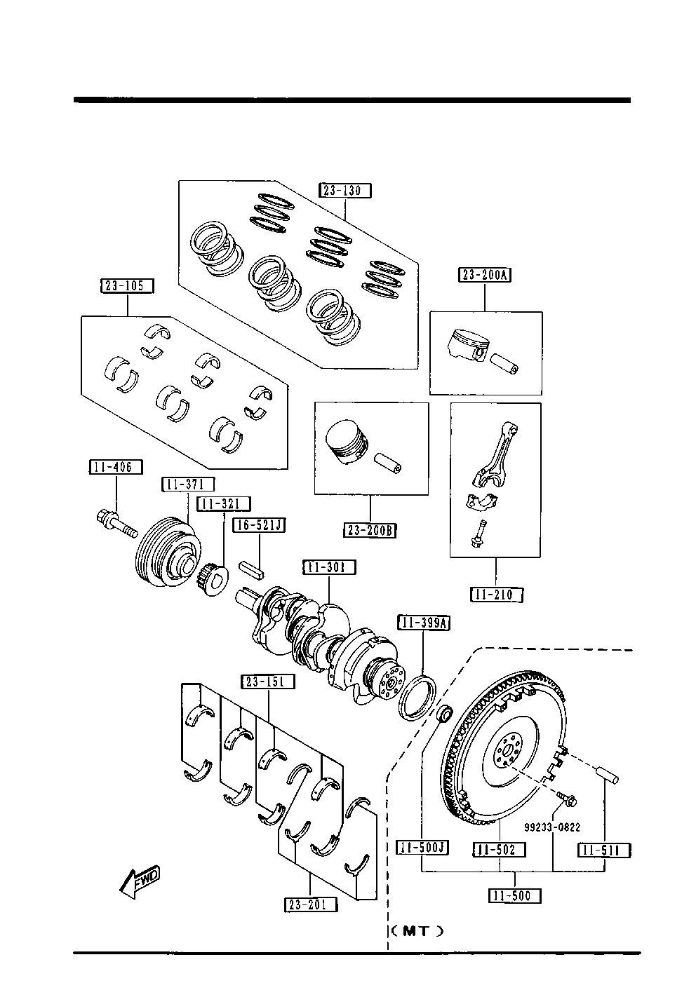 Piston, Crankshaft & Flywheel