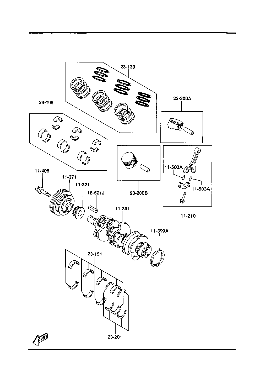 Piston, Crankshaft & Flywheel