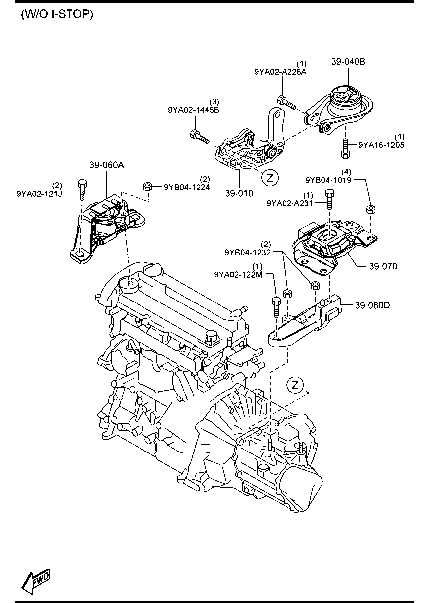 Soportes de transmisión del motor