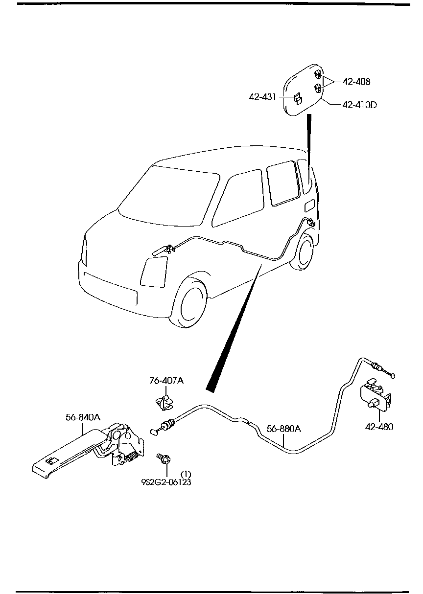 Abridor de tapa de combustible