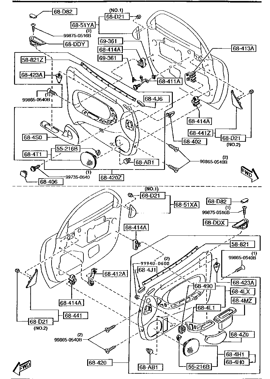 Front Door Trims & Related Parts