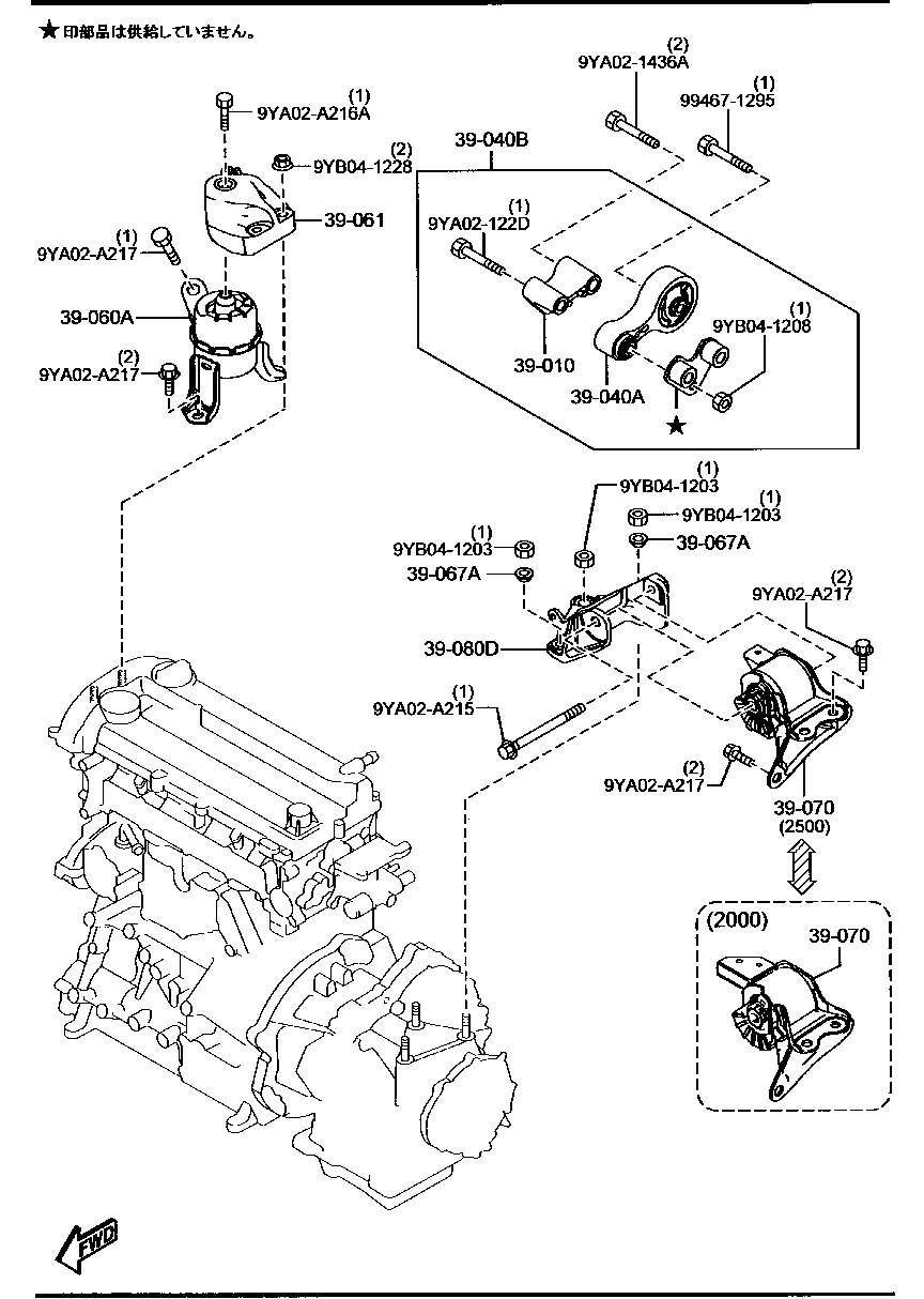 Soportes de transmisión del motor