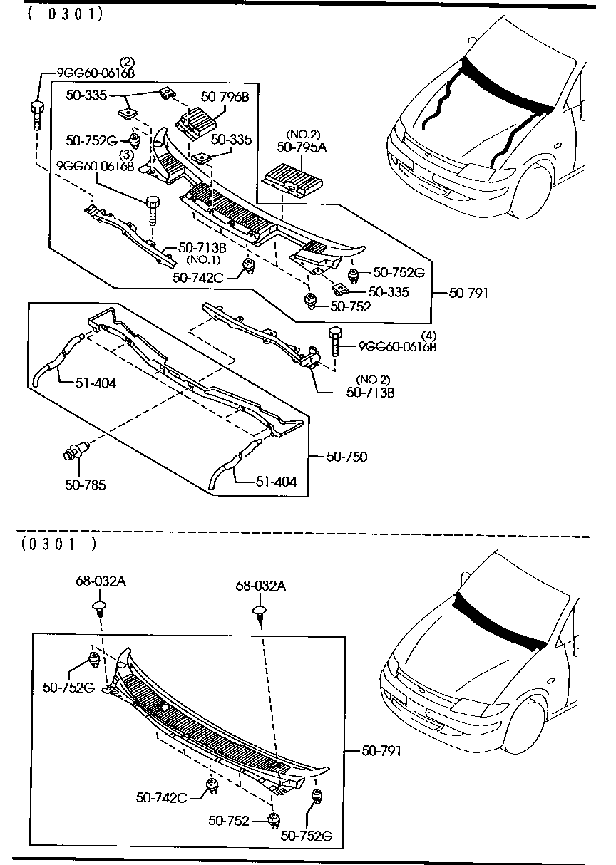 Rejillas de capó y extractores