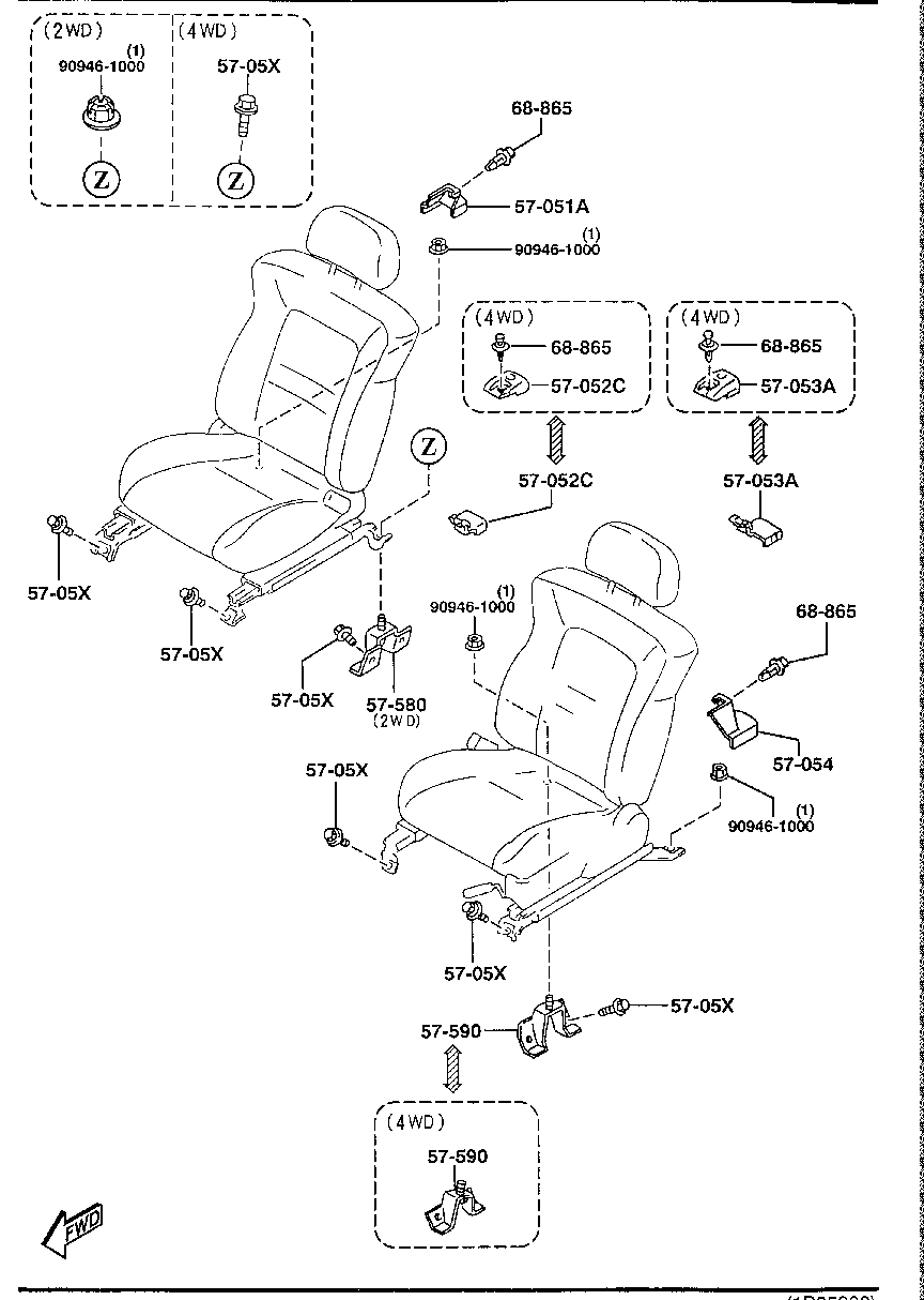 Front Seat Setting Parts
