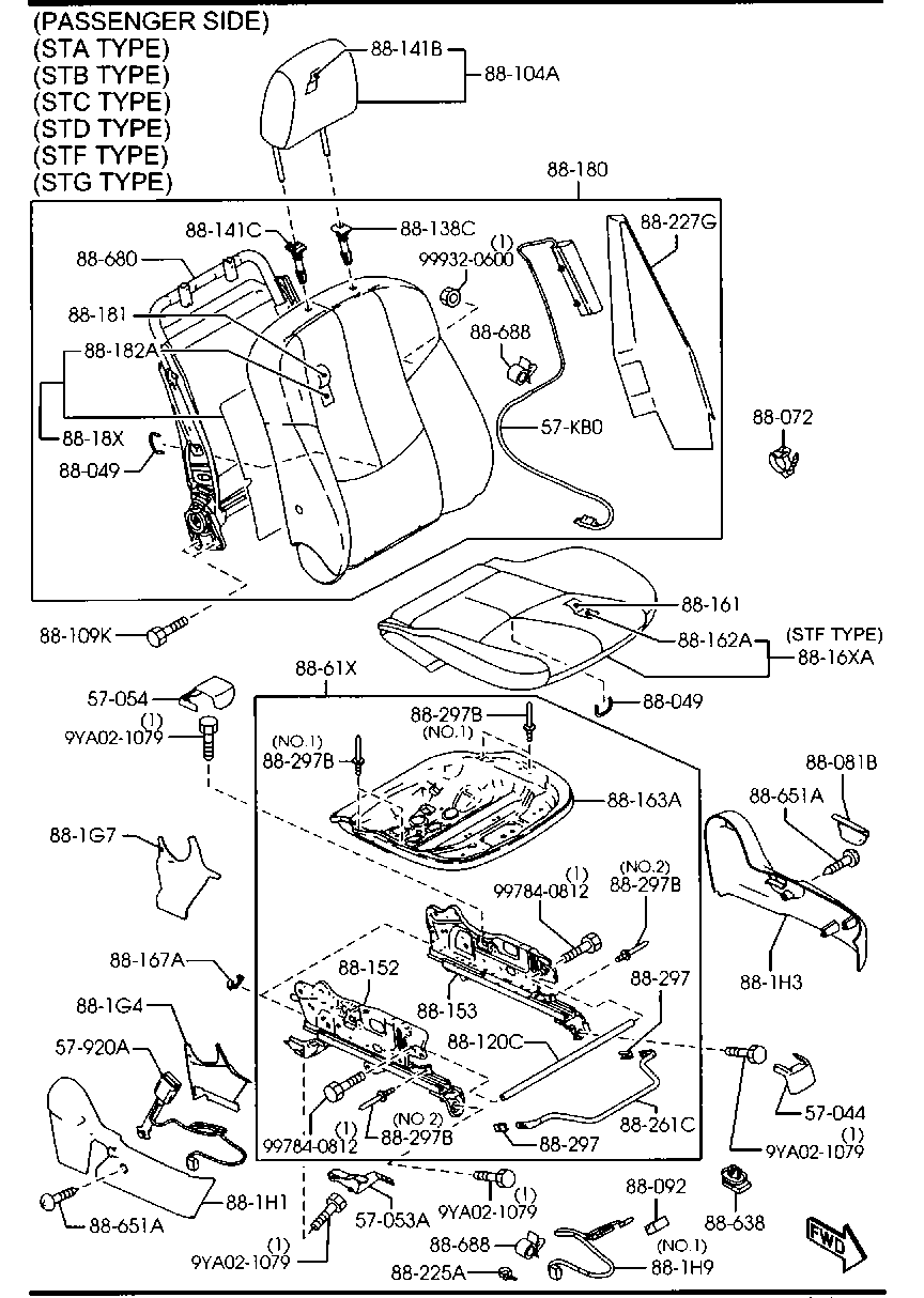 Asientos delanteros