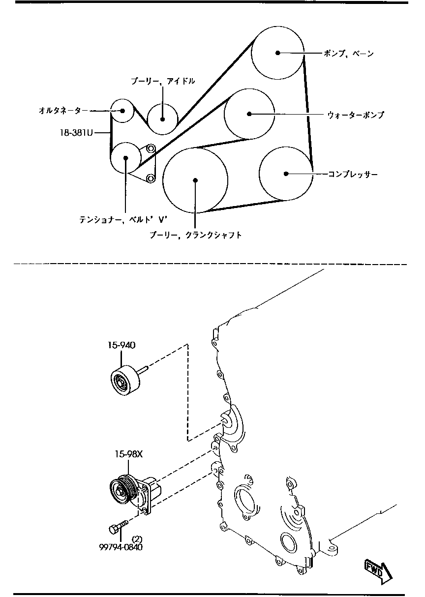Bracket Pulley Belt