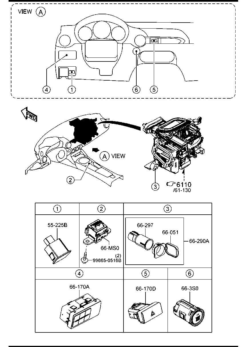 N243-66-3S0 Genuine Mazda Switch,Engine Start | Megazip