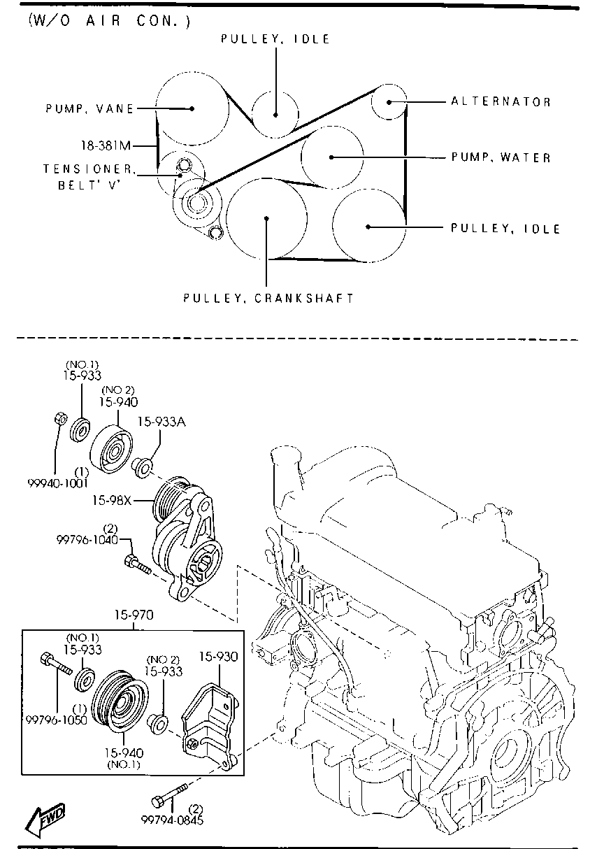 Bracket Pulley Belt