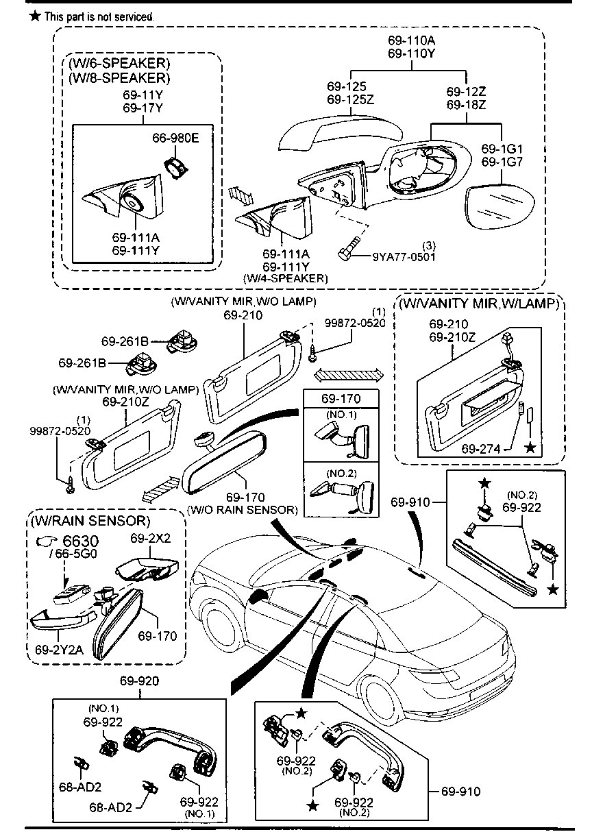 Visors Assist Handles Mirrors