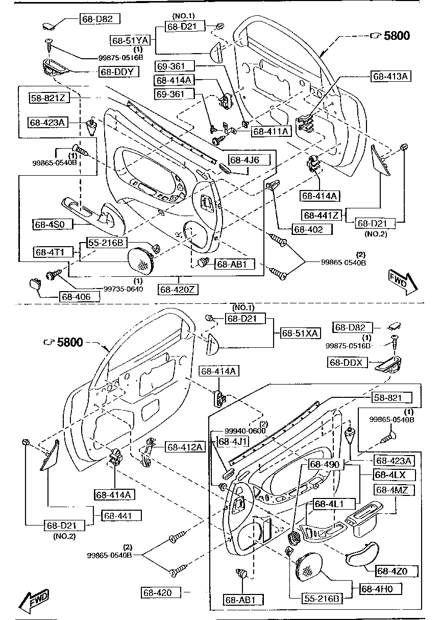 Front Door Trims & Related Parts