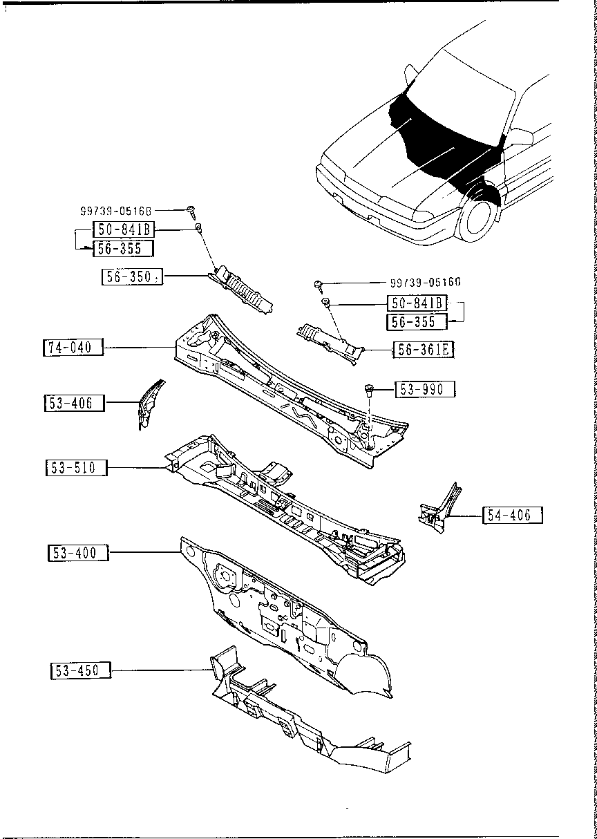 Paneles de tablero y capó