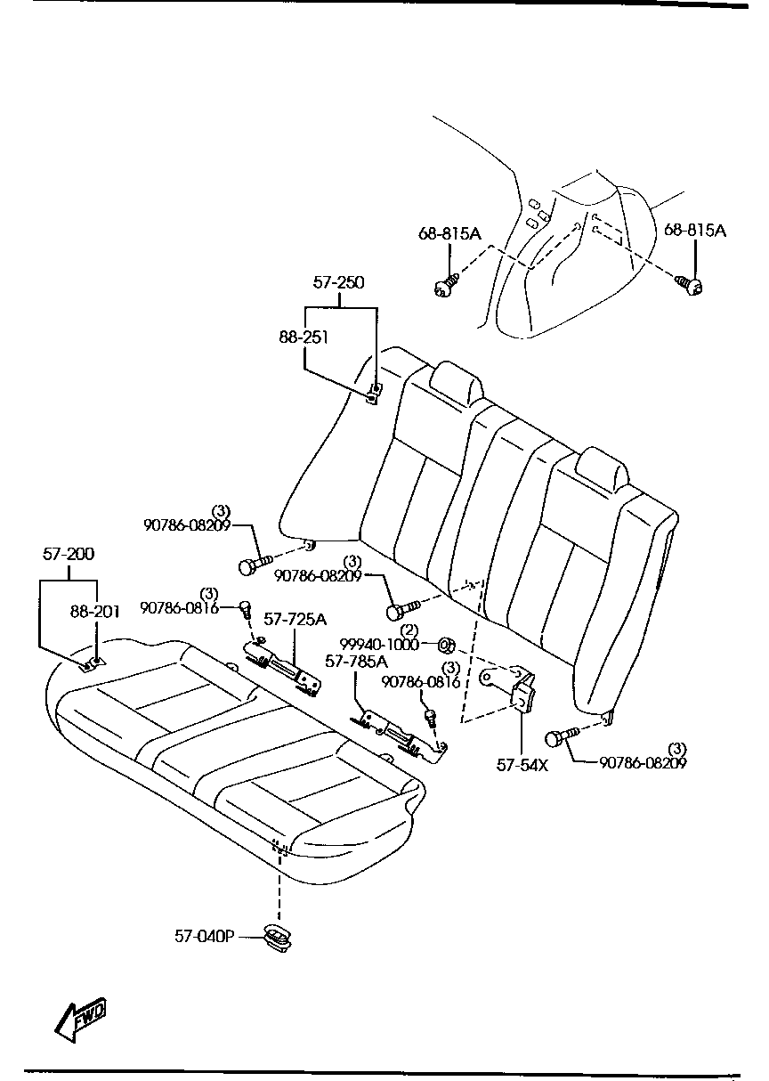 B30D57785D AnchorChild Seat,Lwr Mazda YoshiParts
