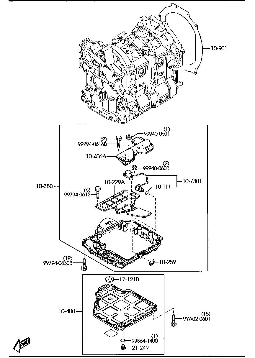 Oil Pan, Front & Rear Housing