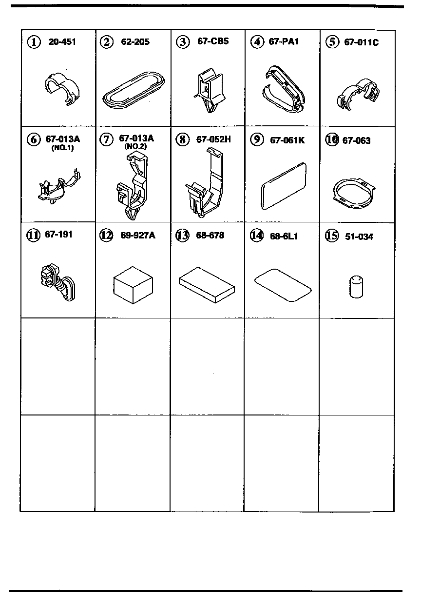 Abrazaderas del mazo de cables