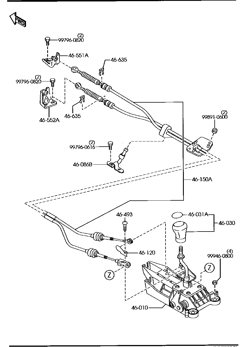 Gp9a-46-030a Knob,change Lever Mazda 