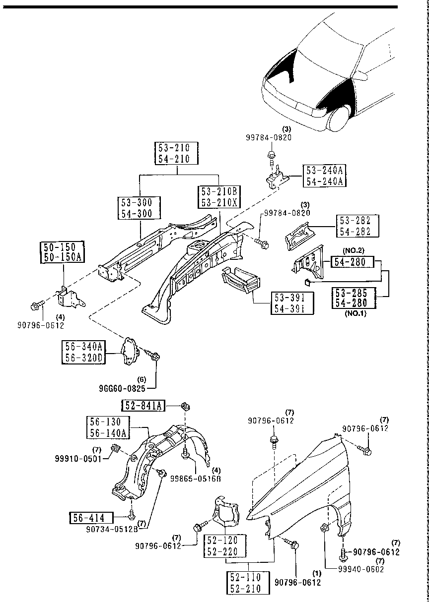 Paneles de faldón para guardabarros y ruedas