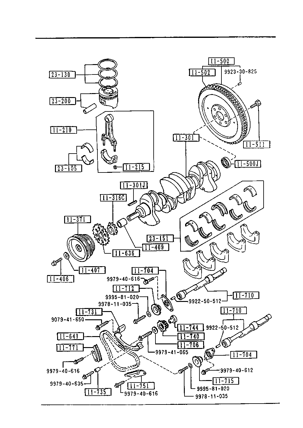 Piston, Crankshaft & Flywheel
