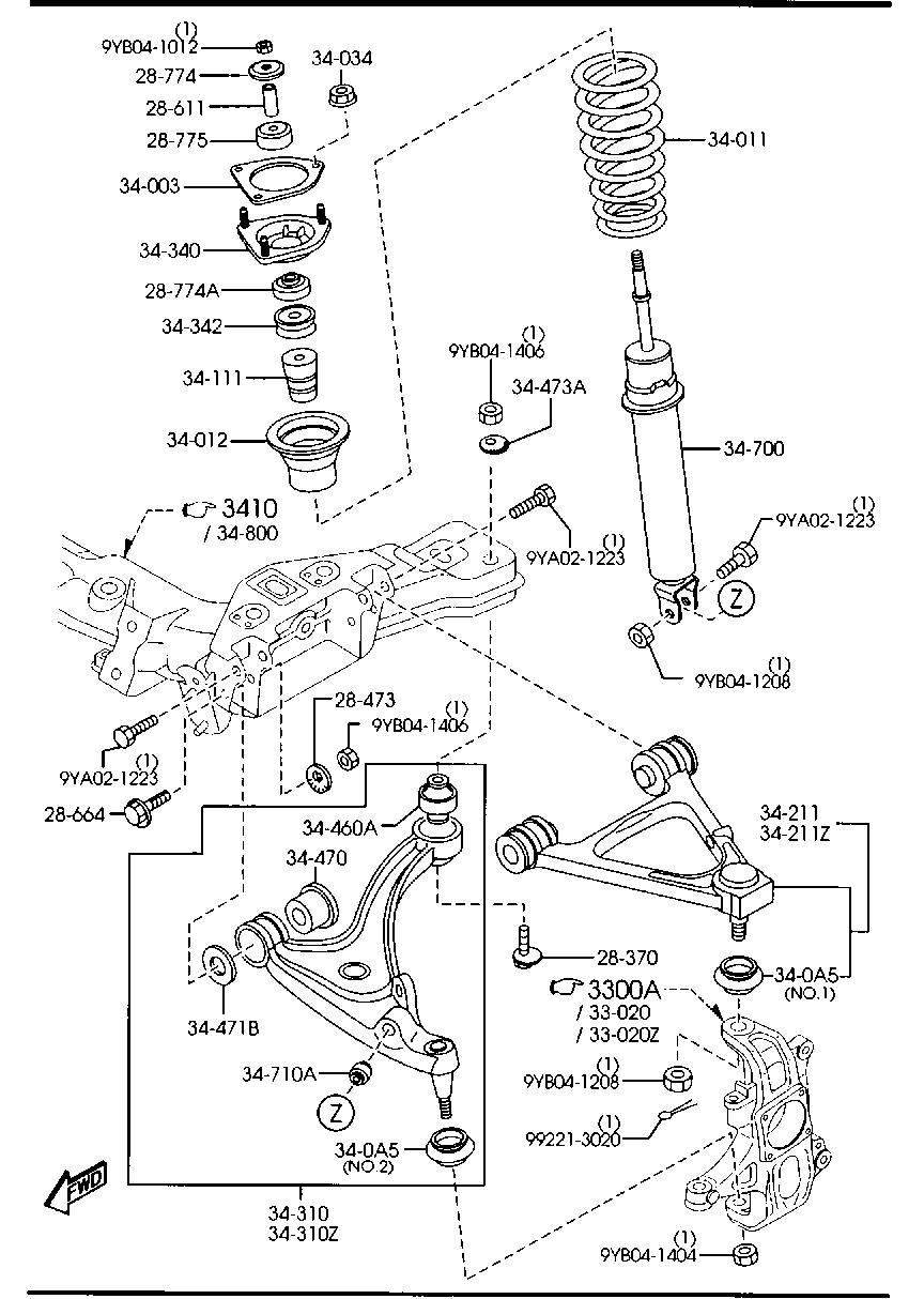 F151-34-340 Sheet,Spring-Upper Mazda | YoshiParts