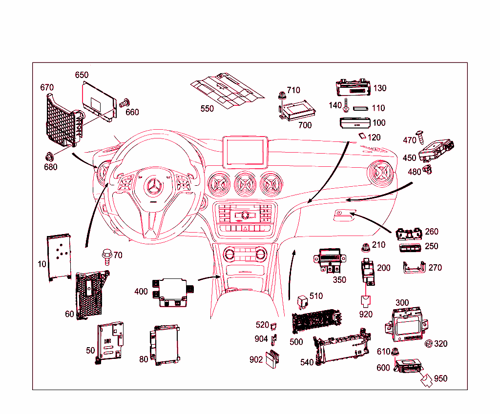 Control Units,Fuse Boxes And Relays In Interior