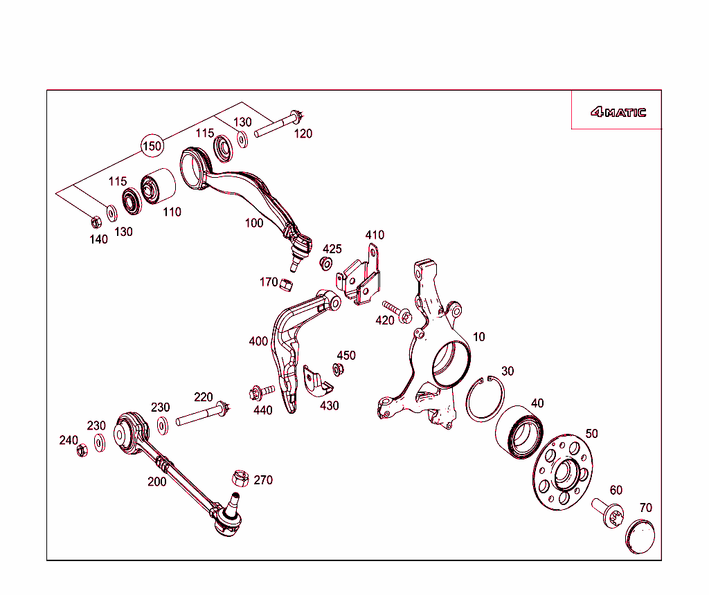 4Matic Steering Knuckle & Control Arm