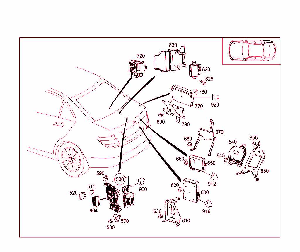 Control Modules And Relay In Trunk