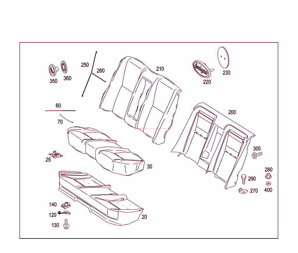 Rear Seat Cushion,Rear Backrest