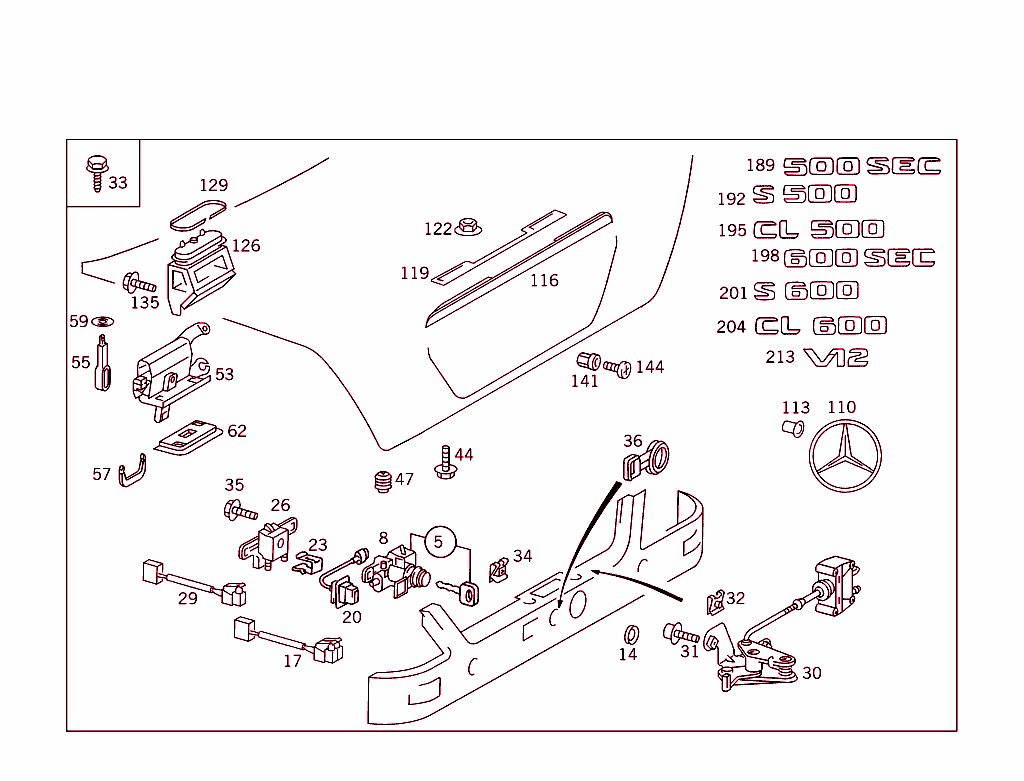 Rear Lid Latch-Type Lock