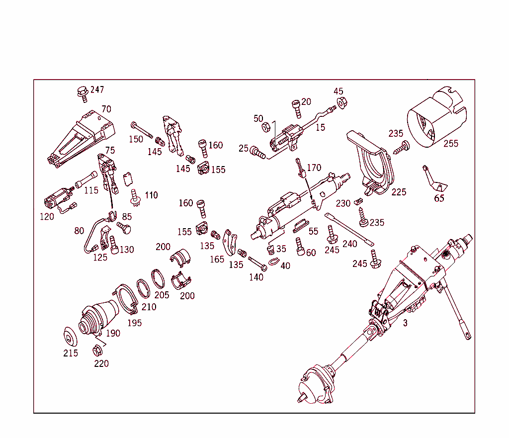 Steering Column Jacket Tube And Steering Shaft,Electrically Adjustable