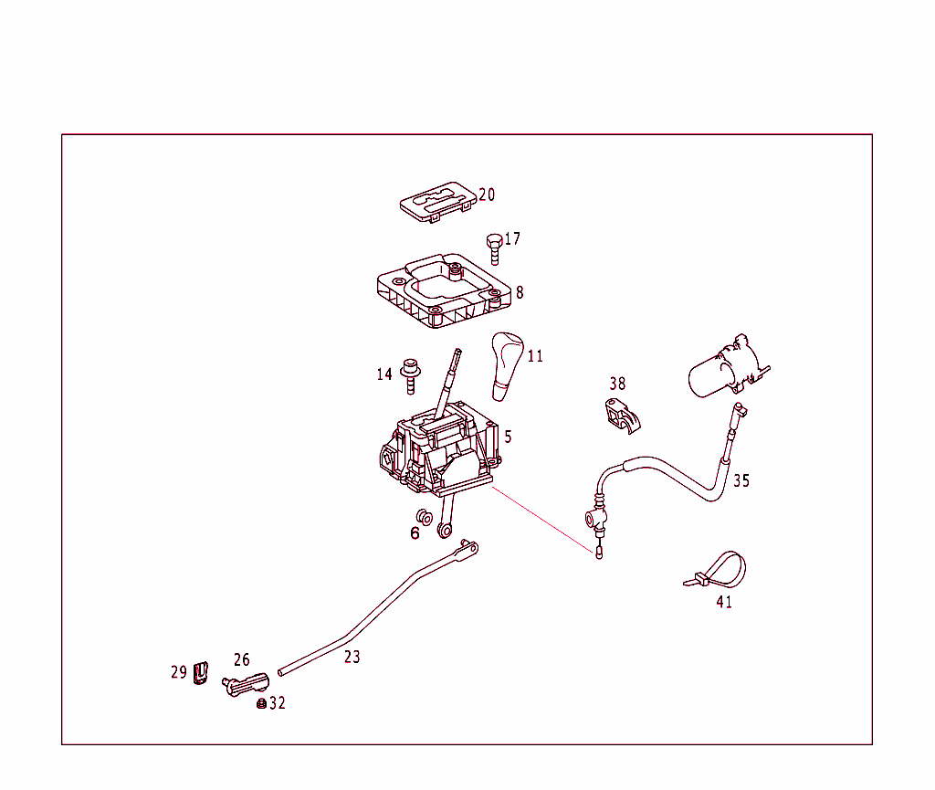 One-Touch Shift Mechanism Eletronic Five-Speed Transmission 722.6
