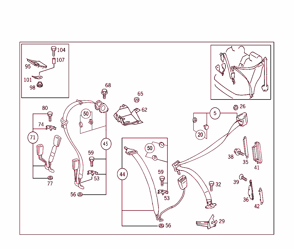 Rear Seat Safety Belt