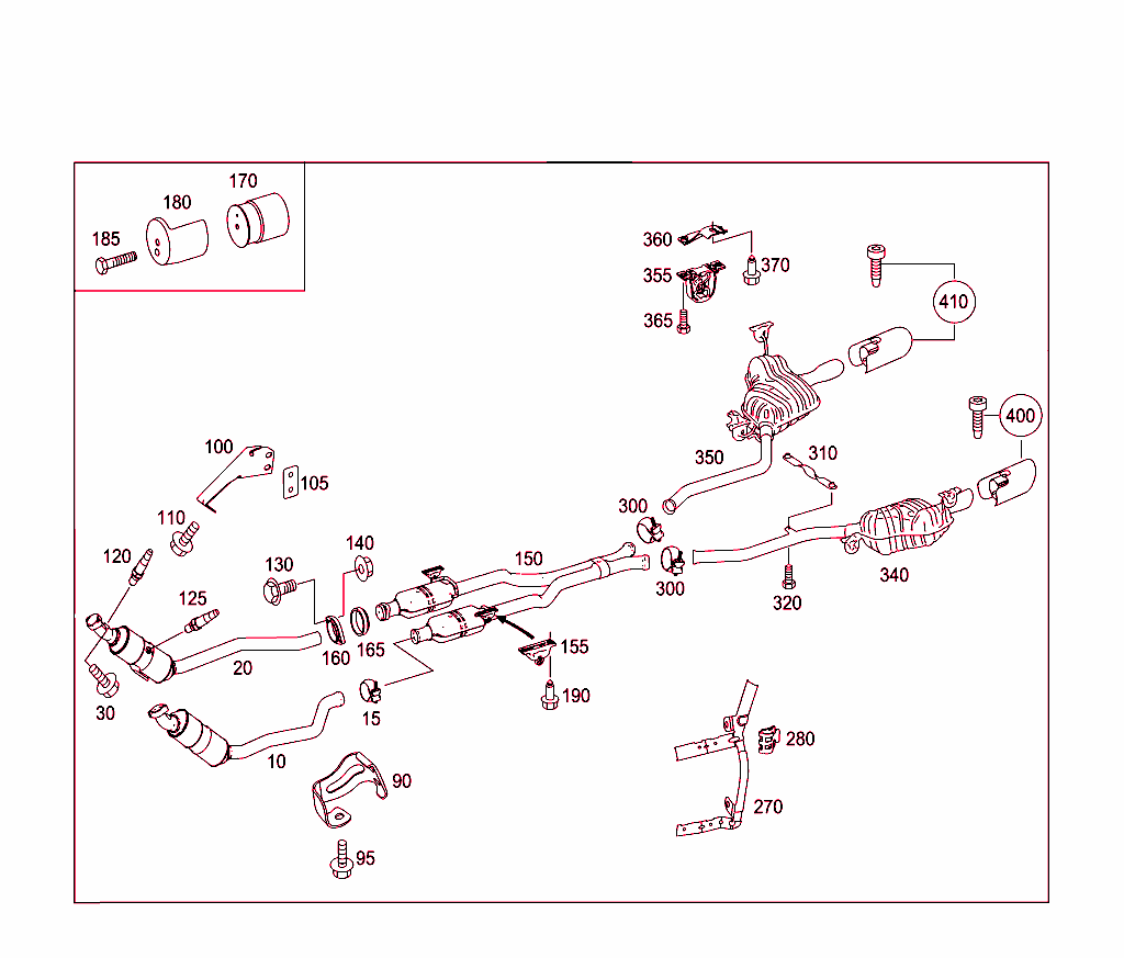 Exhaust System Used On Eight-Cylinder Gasoline Vehicles