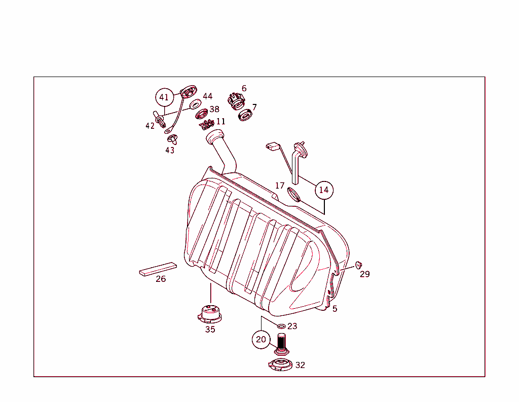 Fuel Tank With Attachment Parts