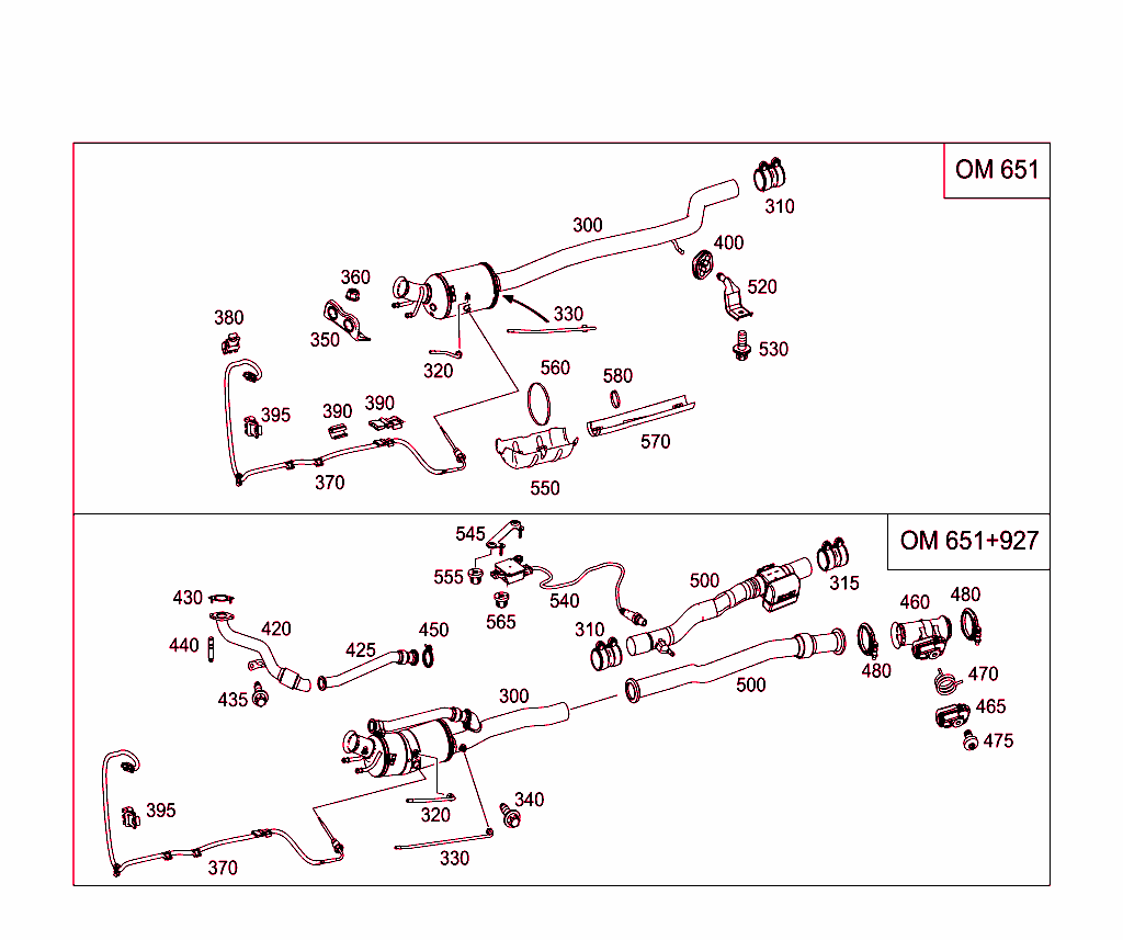Exhaust System For Four-Cylinder Diesel Vehicles