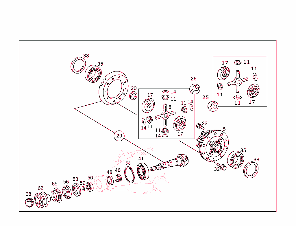 Differential Gear,Drive Shafts