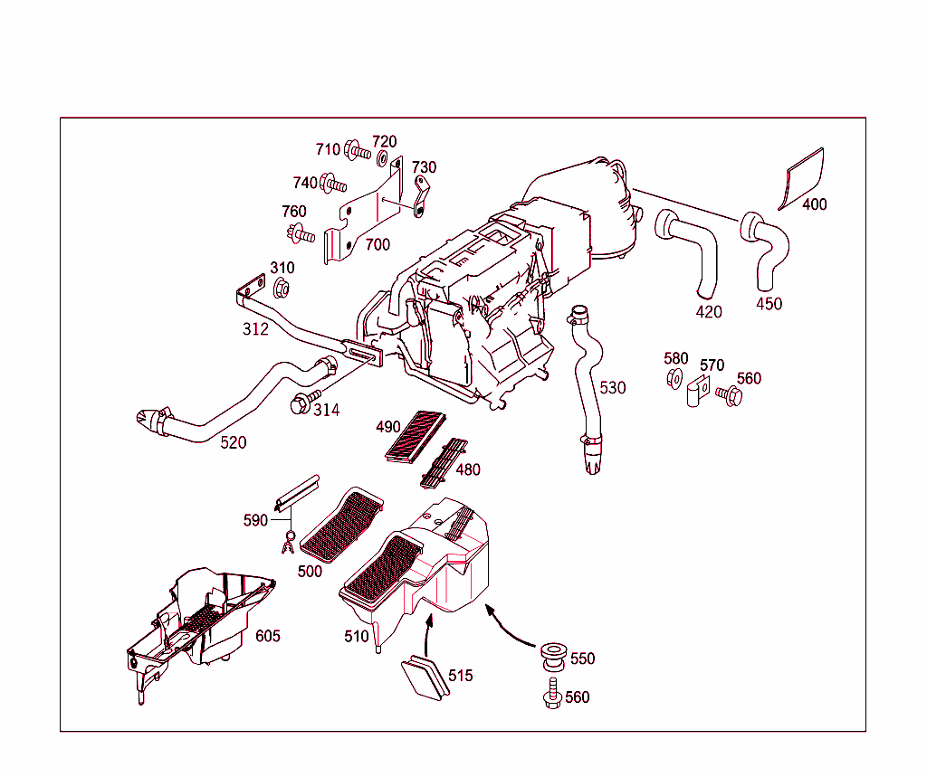 Heater Case & Air Conditioner Case With Blower