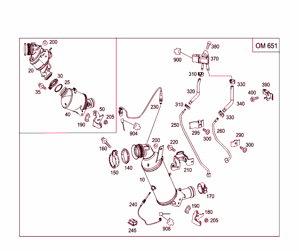 Exhaust System For Four-Cylinder Diesel Vehicles