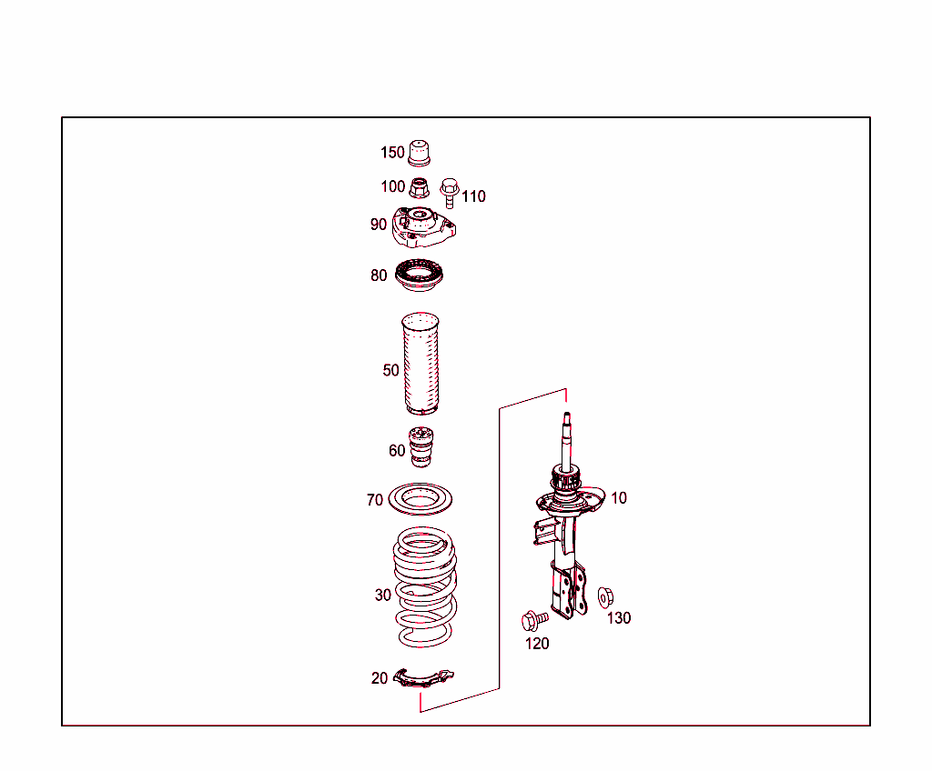 Spring Strut And Spring Strut Mounting Front