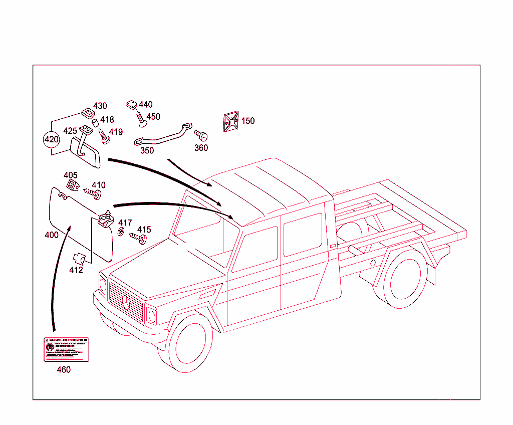 Sun Visor,Interior Mirror, Grab Handle