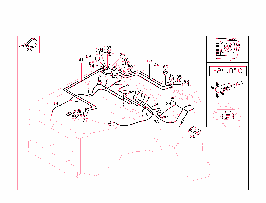 Electric Cables Used For Extra Equipment In Cowl