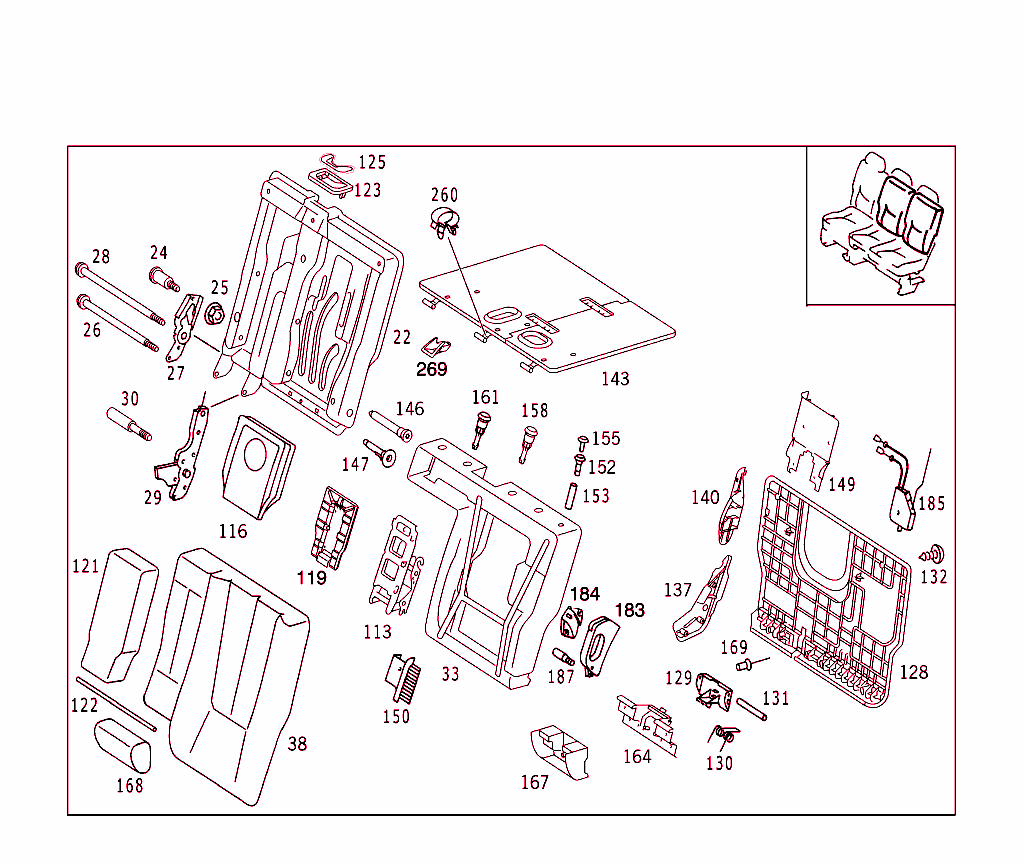 Rear Seat Cushion,Rear Backrest
