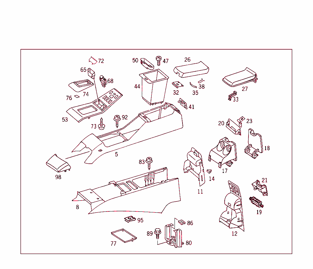 Housing With Tray, Armrest, And Ashtray