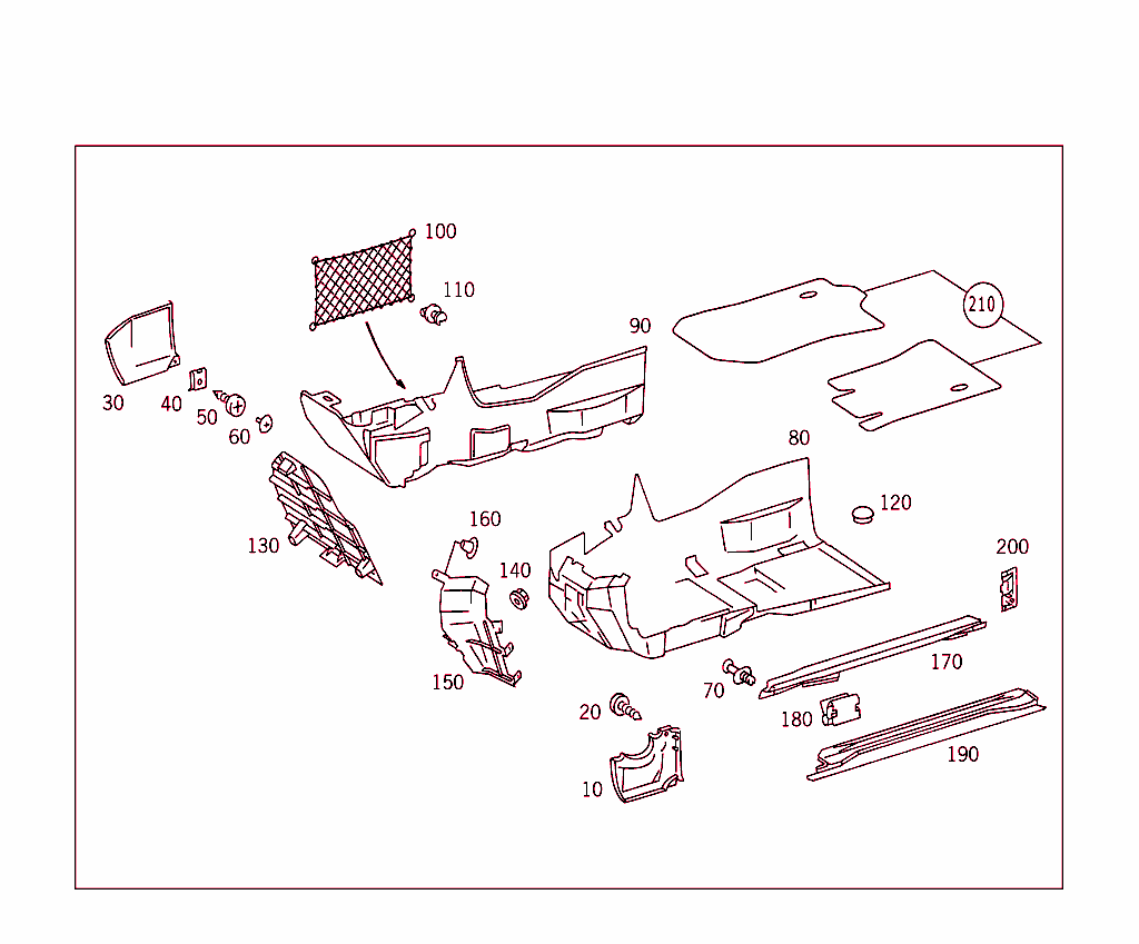 Front Panel Pillar Panelling,Lining On Floor And In Rear Compartment