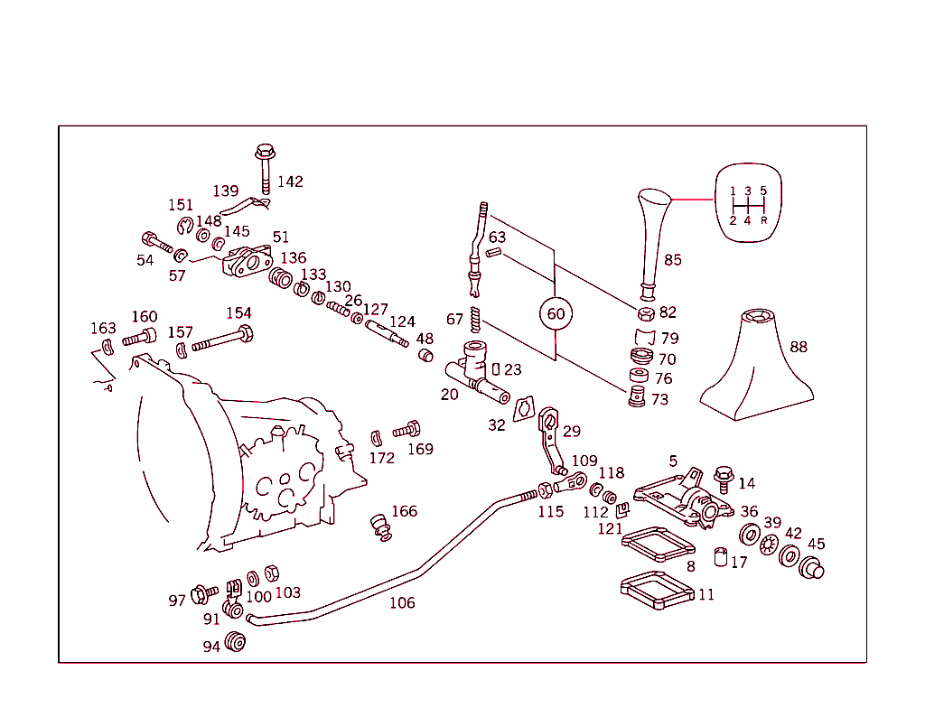 Floor Shift Used With Manual Fivespeed Transmission