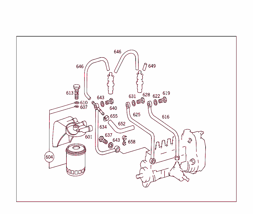 Fuel Filter,Lines And Thermostat