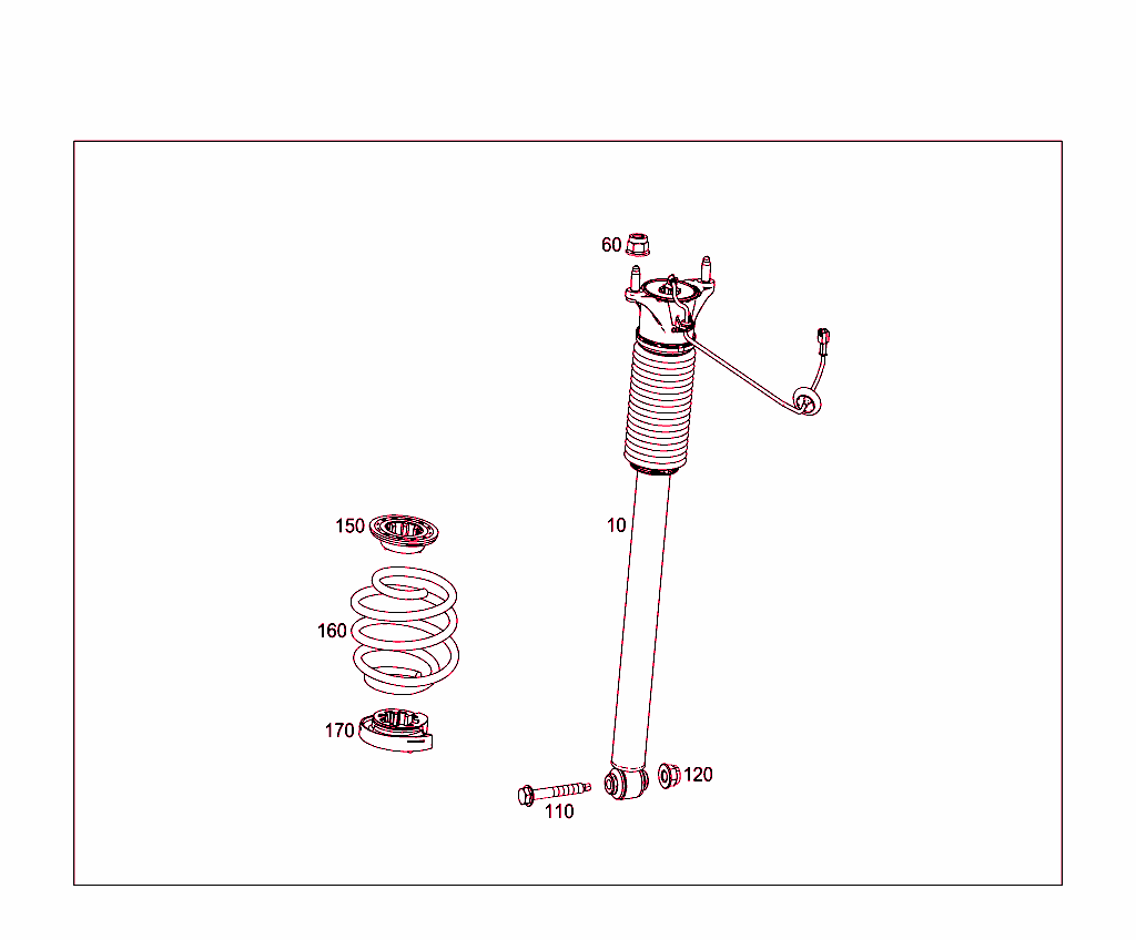 Spring Strut And Spring Strut Mounting Rear