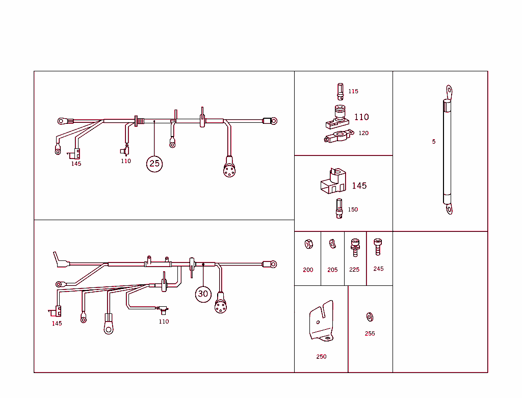 Starter And Ground Cable Harness 974-985