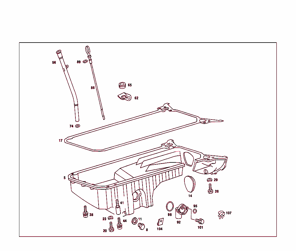 Oil Pan & Oil Level Display