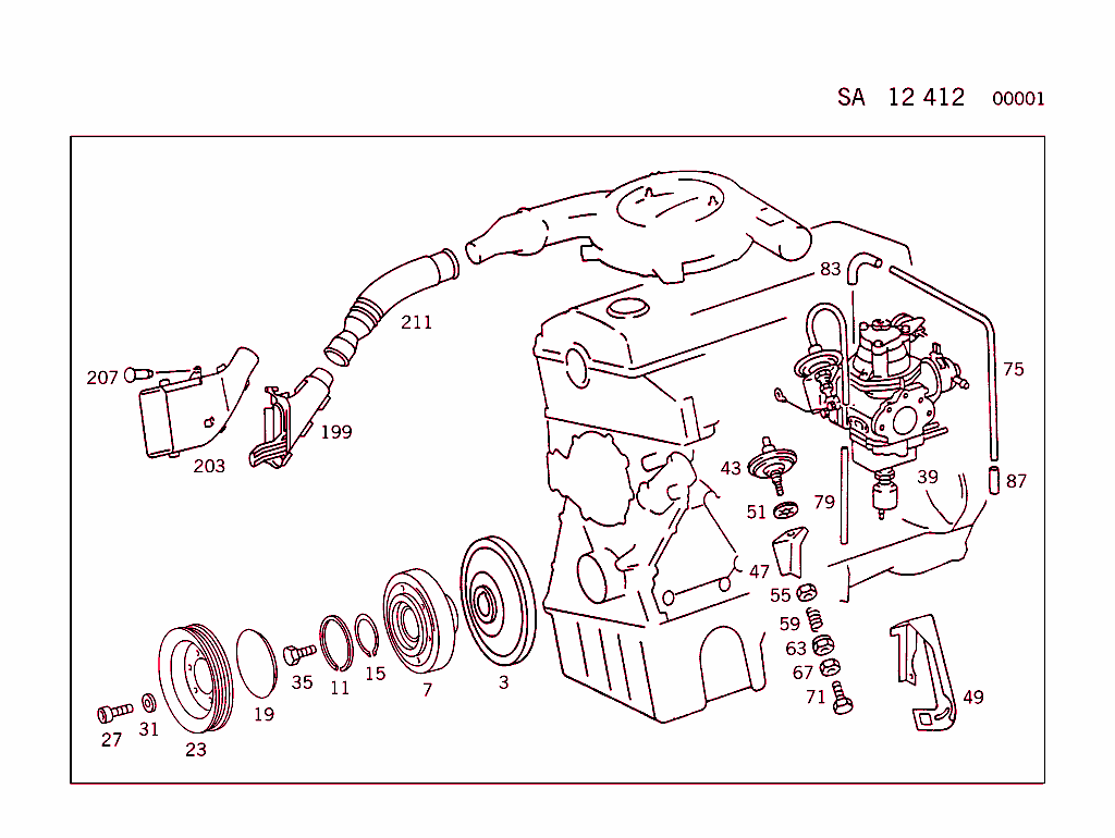 Engine Parts W/Air Conditioner, See Standard Microfiche