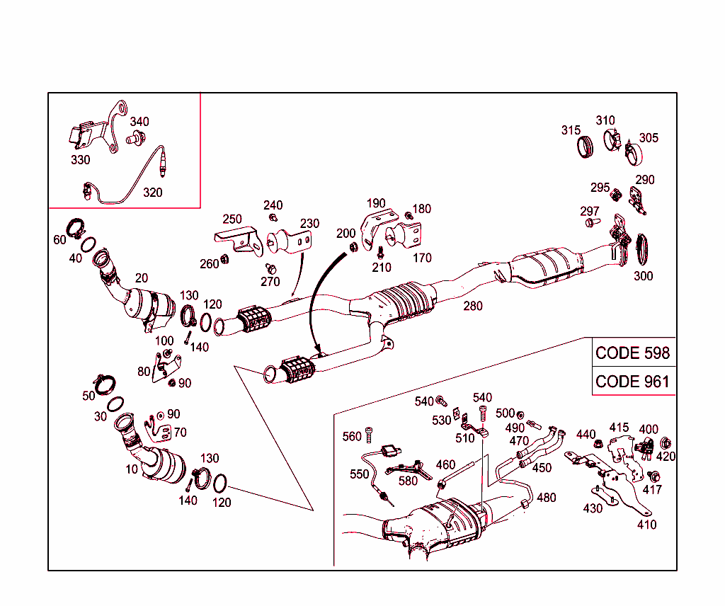 Exhaust System Used On Six-Cylinder Gasoline Vehicles