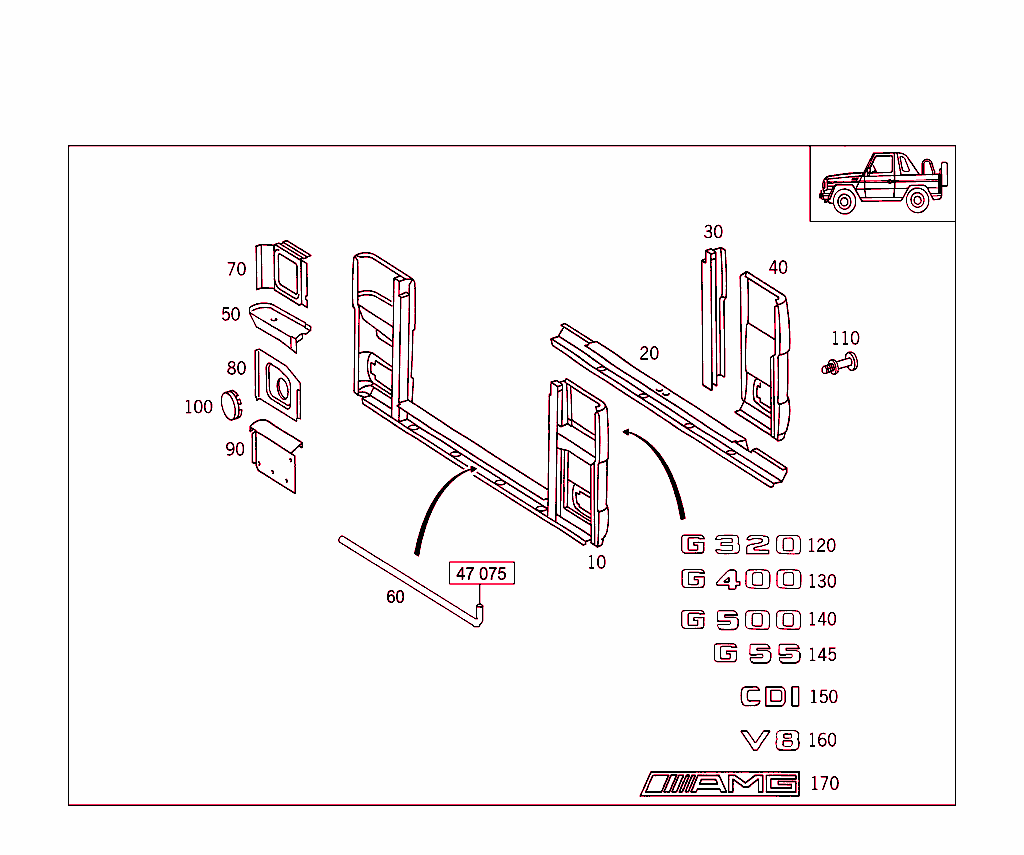 Rear Panel, Open Vehicle